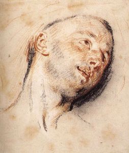 Jean Antoine Watteau - Head of a Man