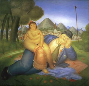 Fernando Botero Angulo - couple d-amoureux