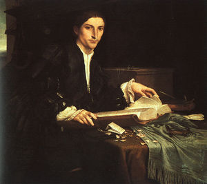Lorenzo Lotto - young man in his study