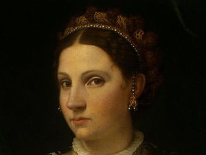 Alessandro Bonvicino (Moretto Da Brescia) - Portrait of a Lady in White d2