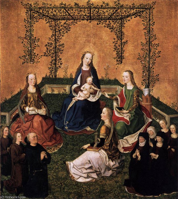 Wikioo.org – L'Enciclopedia delle Belle Arti - Pittura, Opere di Master Of The Life Of The Virgin - con Bambino e Santi Tre