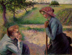 Two young peasant women