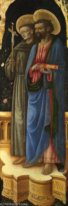 Wikioo.org - The Encyclopedia of Fine Arts - Painting, Artwork by Antonio Vivarini - Saints Francis and Mark