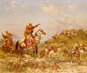 Arab warriors on horseback