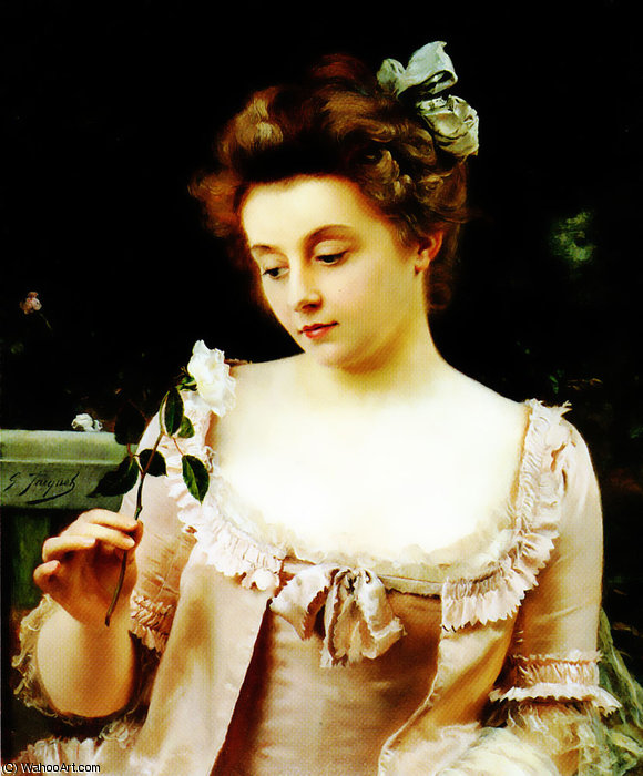 Wikioo.org - The Encyclopedia of Fine Arts - Painting, Artwork by Gustave Jean Jacquet - A rare beauty