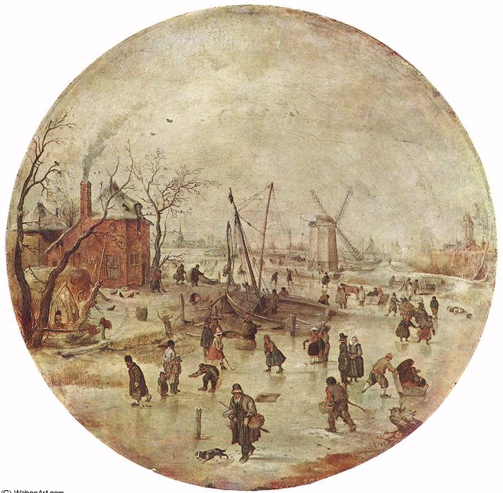 Wikioo.org - The Encyclopedia of Fine Arts - Painting, Artwork by Hendrick Avercamp - Skaters budapest
