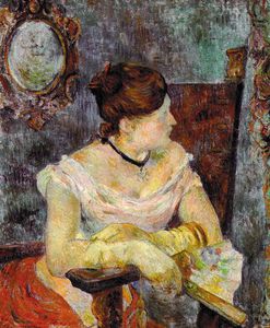 Paul Gauguin - Madame Mette Gauguin in Evening Dress, oil on