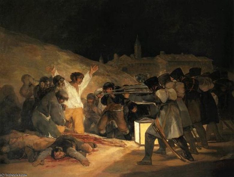 Wikioo.org - The Encyclopedia of Fine Arts - Painting, Artwork by Francisco De Goya - Il tre Maggio (le fucilazioni). . Madrid, Museo d