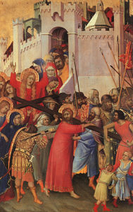 Orsini Diptych, panel featuring 'The Carrying of the