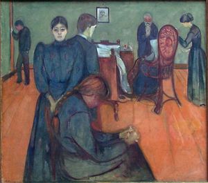 Edvard Munch - Death in the sick-room, )