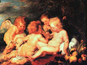 Peter Paul Rubens - Christ and Saint John with Angels, Wilton House at Wi