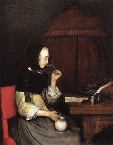 Gerard Ter Borch - A Woman drinking Wine