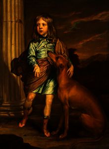 A Noble Child with a Greyhound
