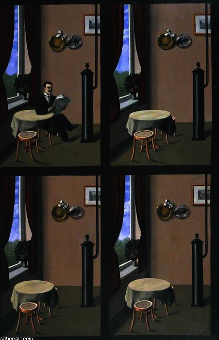 Man with a Newspaper - Rene Magritte | Wikioo.org - The Encyclopedia of  Fine Arts