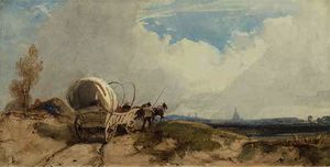 Landscape with a wagon