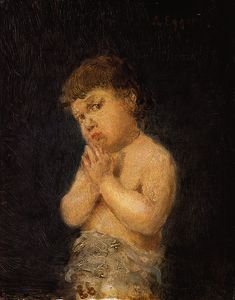 Albin Egger Lienz - Praying child