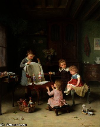 Wikioo.org - The Encyclopedia of Fine Arts - Painting, Artwork by Andre Henri Dargelas - The happy family