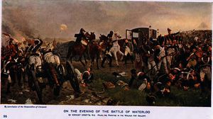 On the evening of the Battle of Waterloo