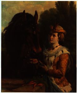 Jacoba van Beieren with her horse