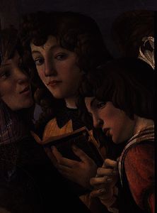 Sandro Botticelli - Angels from the Madonna della Melagrana