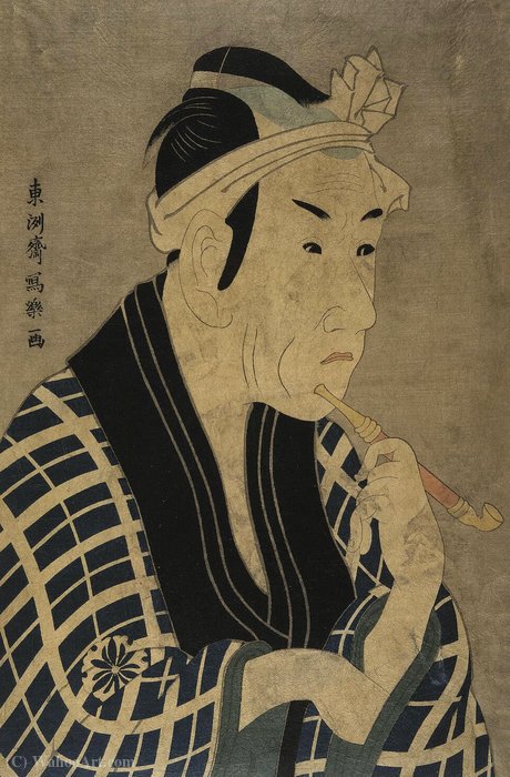 Wikioo.org - The Encyclopedia of Fine Arts - Painting, Artwork by Toshusai Sharaku - The Actor Matsumoto Koshiro IV as the Fishmonger Gorobei - YT - (3712)