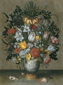 Chinese vase with flowers (about (68,6 x 50,8) (Madrid) (1609))