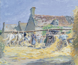 Hay Moving at Montfoucault, (1876)