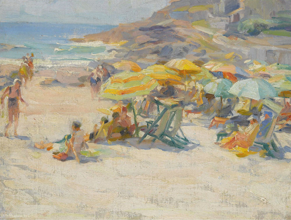Wikioo.org - The Encyclopedia of Fine Arts - Painting, Artwork by Mabel May Woodward - Perkins cove, ogunquit, maine, (1920)