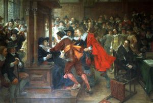 House of Commons 1628-9 Speaker Finch held by Holles and Valentine