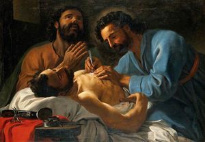 Saint Cosmas and Saint Damian Dressing a Chest Wound
