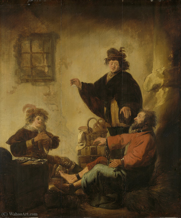Wikioo.org - The Encyclopedia of Fine Arts - Painting, Artwork by Benjamin Gerritsz Cuyp - Joseph, the baker and butler their dreams