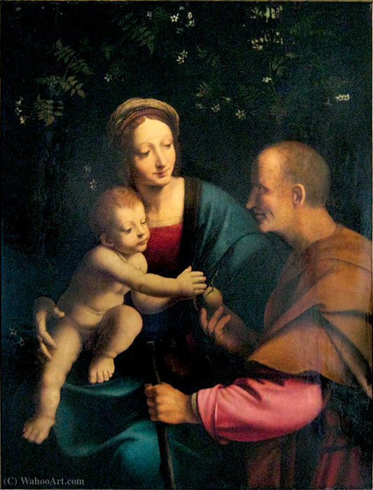 Wikioo.org - The Encyclopedia of Fine Arts - Painting, Artwork by Francesco Melzi - The holy family