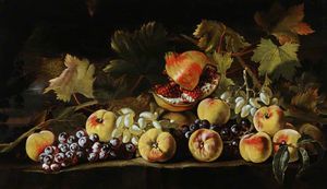 Still Life with Grapes, Peaches and Pomegranates
