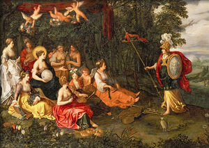 Minerva Visiting the Muses on Mount Helicon