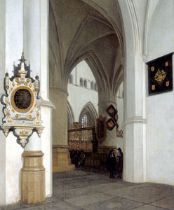 The Interior of St. Bavokerk, Haarlem, looking north-east toward the choir screen.