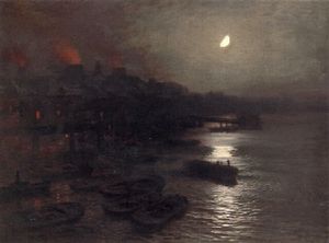 Moonlight from Vauxhall bridge
