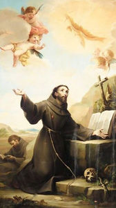 Saint francis of assisi receiving the stigmata