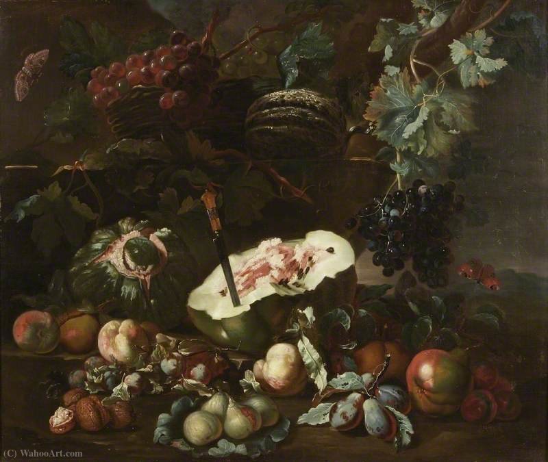 Wikioo.org - The Encyclopedia of Fine Arts - Painting, Artwork by Michele Pace Del Campidoglio - Fruit piece