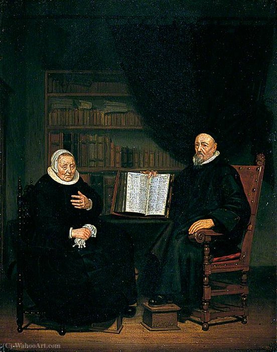 Wikioo.org - The Encyclopedia of Fine Arts - Painting, Artwork by Michiel Van Musscher - Burgomaster and His Wife