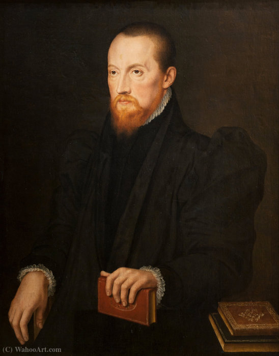 Wikioo.org - The Encyclopedia of Fine Arts - Painting, Artwork by Pieter Pourbus - Bearded, red-headed Man, seated