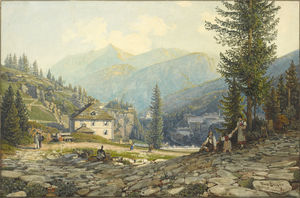 View of the Residence of Archduke Johann in Gastein Hot Springs