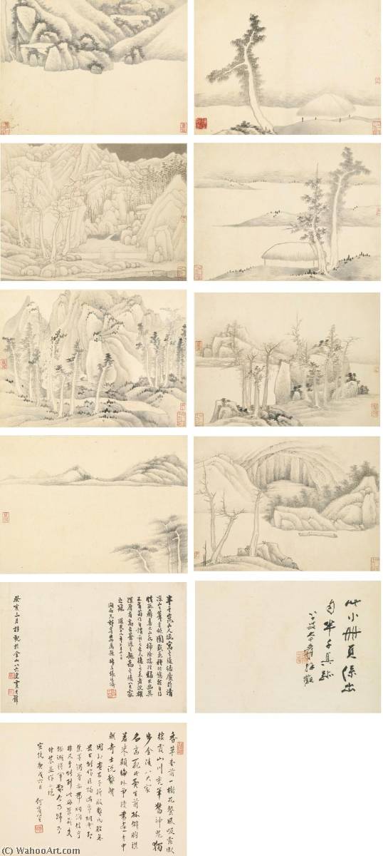 Wikioo.org - The Encyclopedia of Fine Arts - Painting, Artwork by Gong Xian - LANDSCAPE