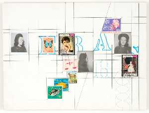 Untitled (Leila Hadley in Hat, Stamps)