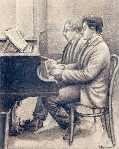 François Barraud and Albert Locca at the piano