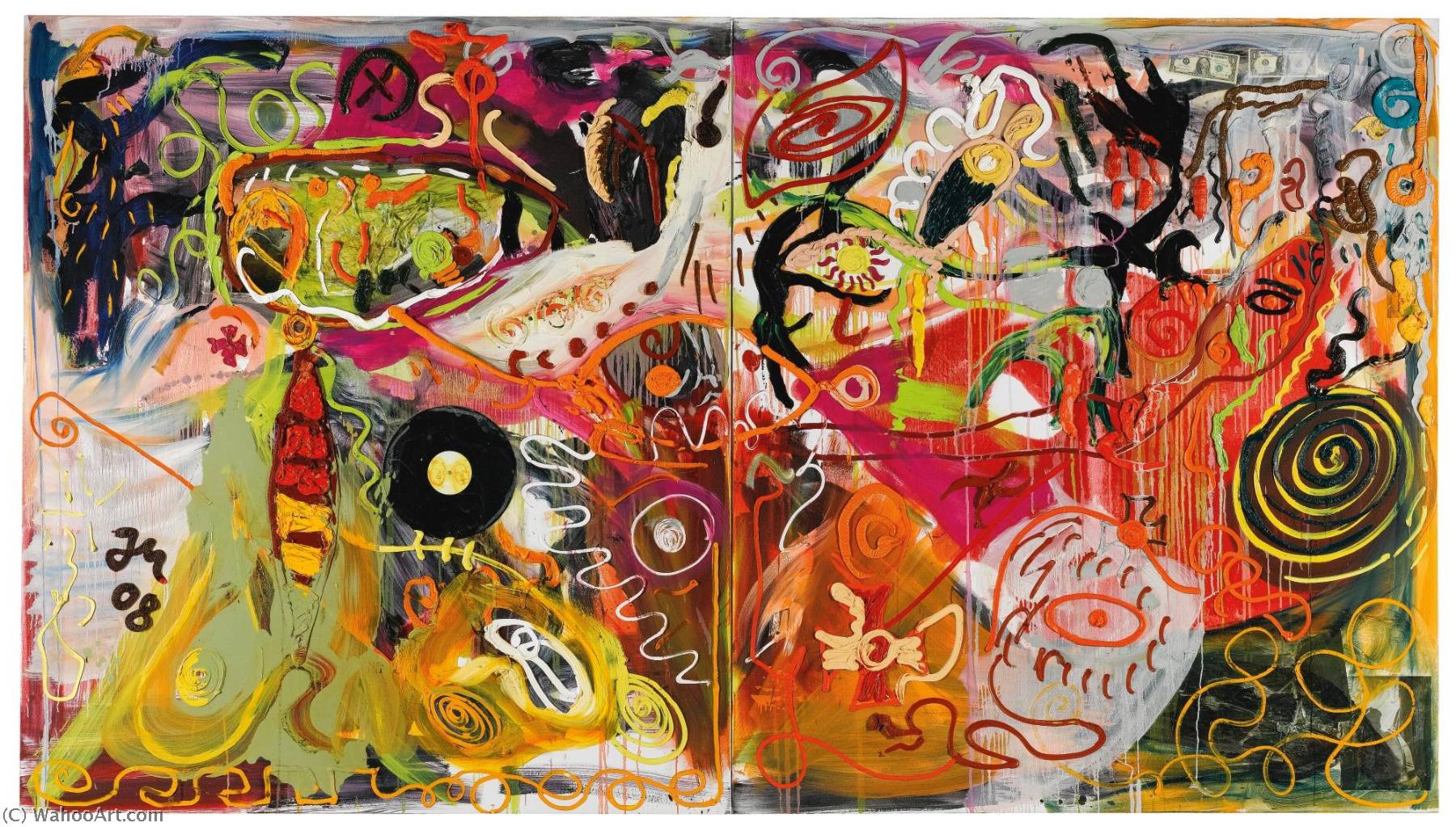 Wikioo.org - The Encyclopedia of Fine Arts - Painting, Artwork by Jonathan Meese - Dr. Seefang's Quizz