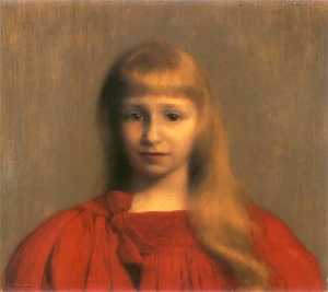 Józef Pankiewicz - Girl in a Red Dress