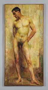男性裸体 Cesare Tallone Wikioo Org 美術百科全書