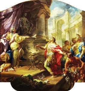 Life of Aeneas Aeneas Offers a Sacrifice to Apollo