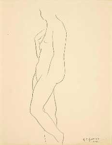 George Copeland Ault - Untitled (standing female figure)