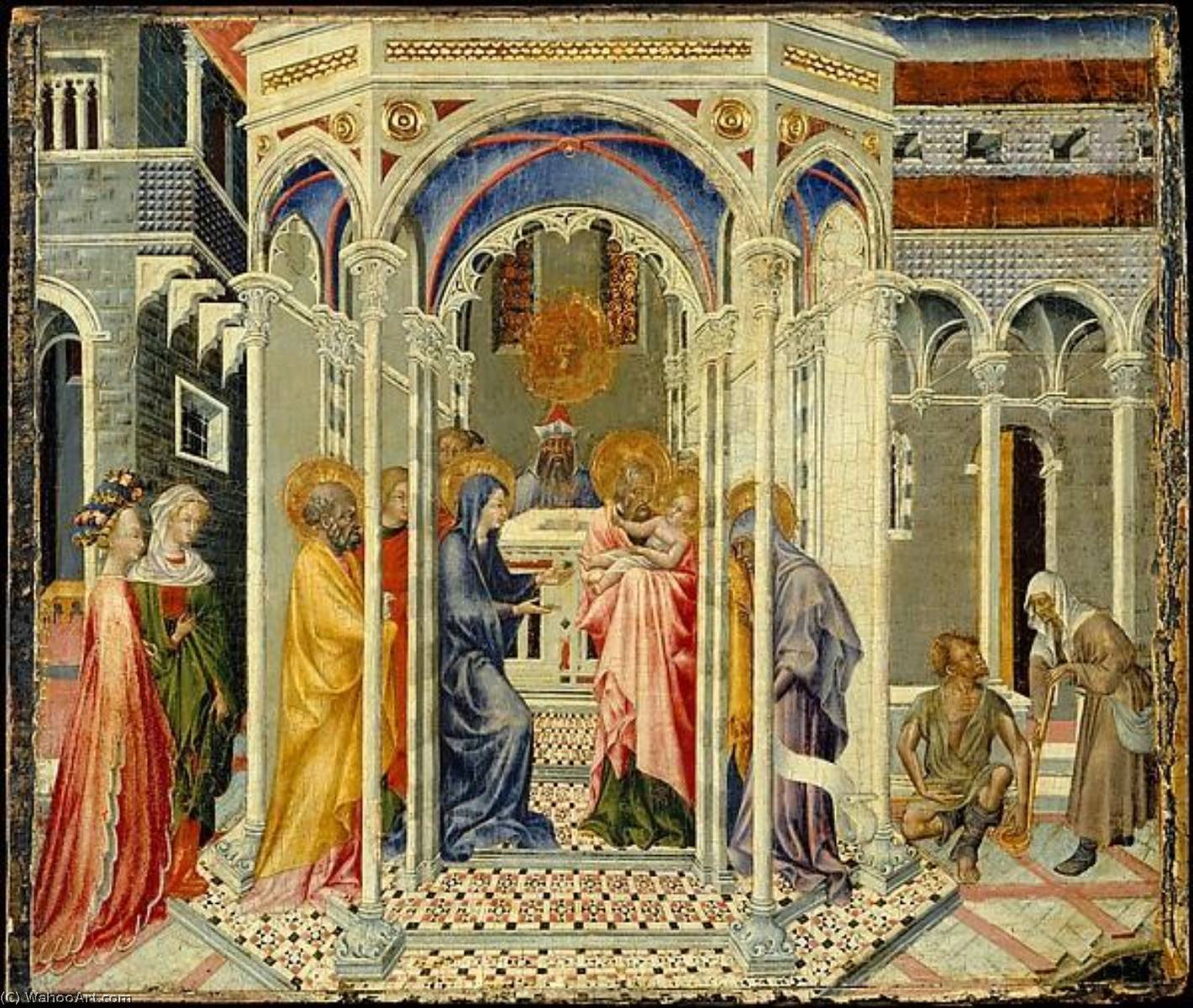 Wikioo.org - The Encyclopedia of Fine Arts - Painting, Artwork by Giovanni Di Paolo Di Grazia - The Presentation of Christ in the Temple